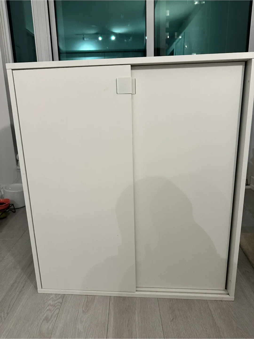 White Shoe Cabinet with Sliding Doors image indicator(3)