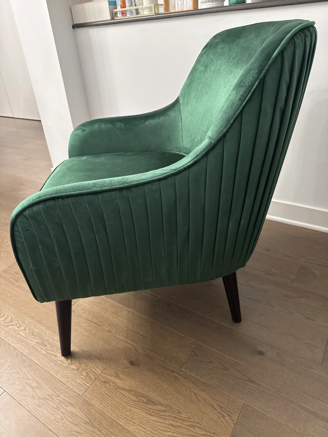 Two Green Velvet Accent Chair - photo 2