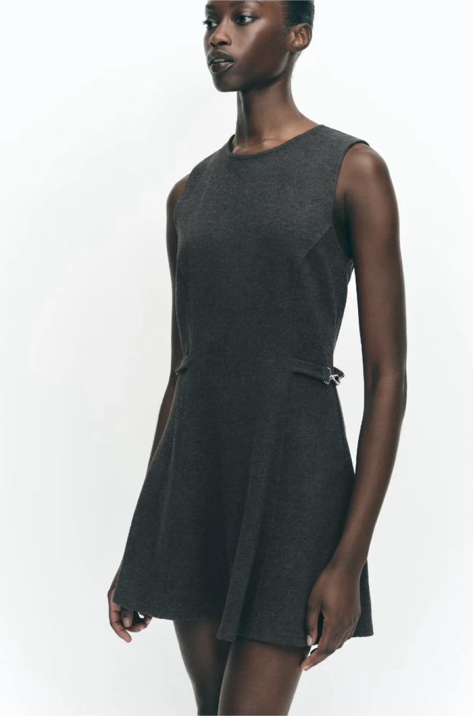 Zara Gray Sleeveless Mini Dress