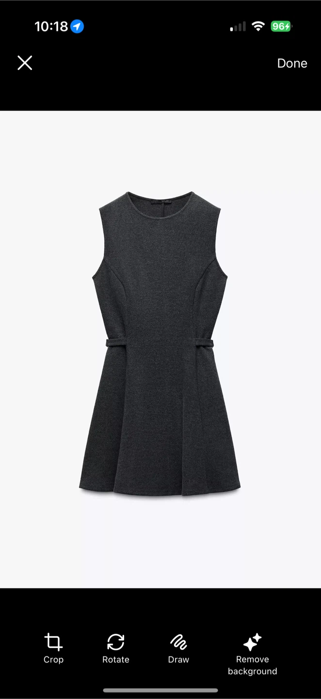 Zara Gray Sleeveless Mini Dress - photo 3