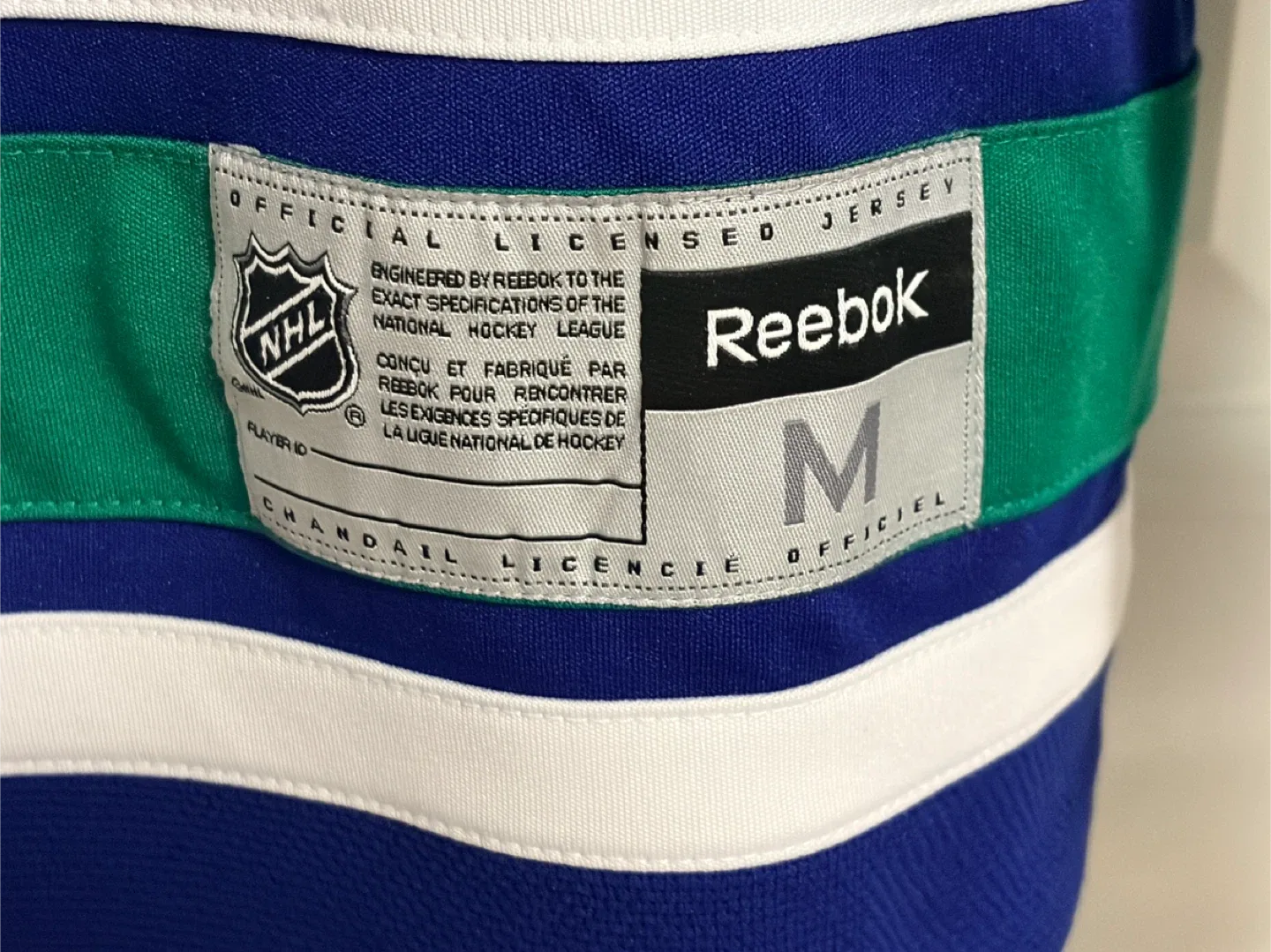 Authentic Reebok Vancouver Canucks Stick In Rink Jersey Medium image indicator(4)