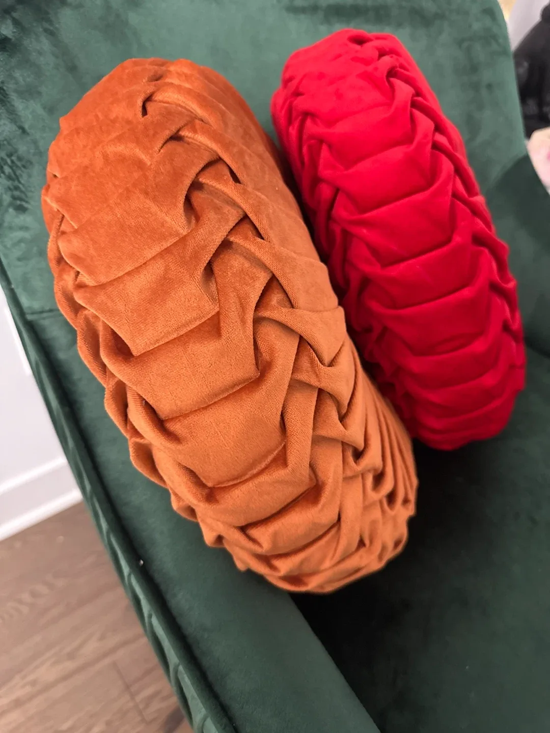 Round Decorative Throw Pillow - Orange image indicator(3)