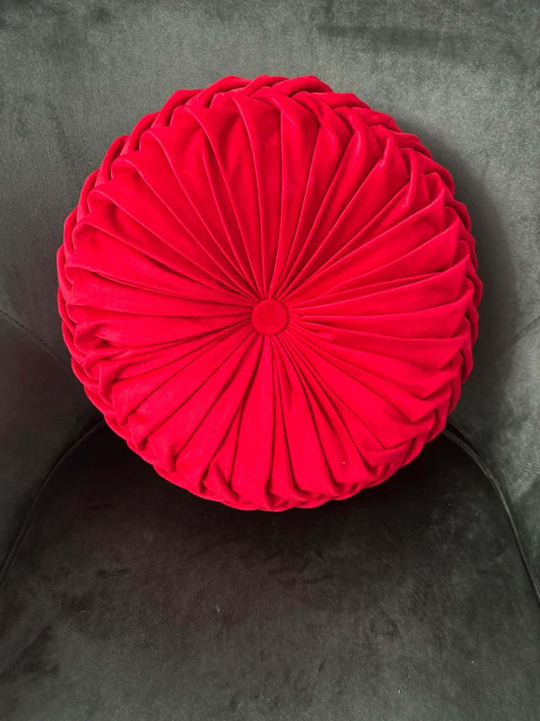 Round Decorative Throw Pillow - Orange image indicator(2)