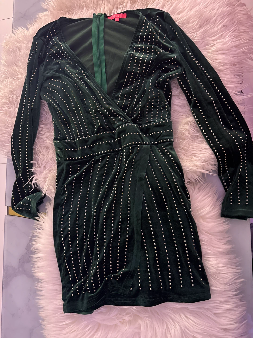 Xtaren Green Velvet Dress - Size L