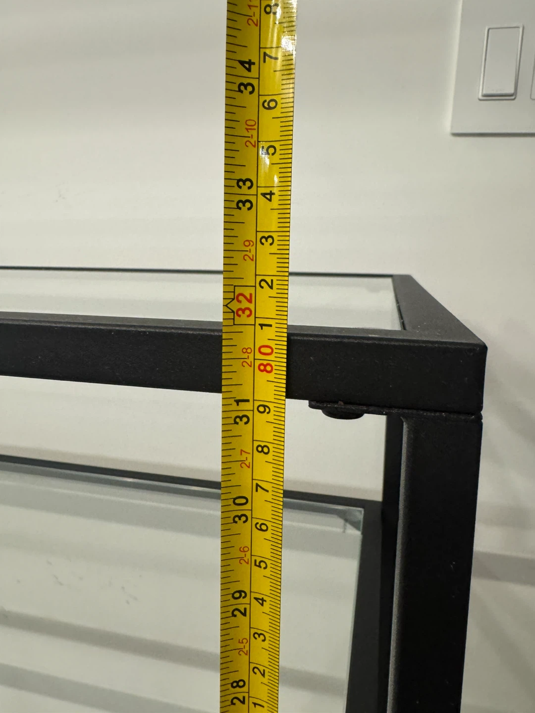 Black Metal & Glass Console Table - photo 5