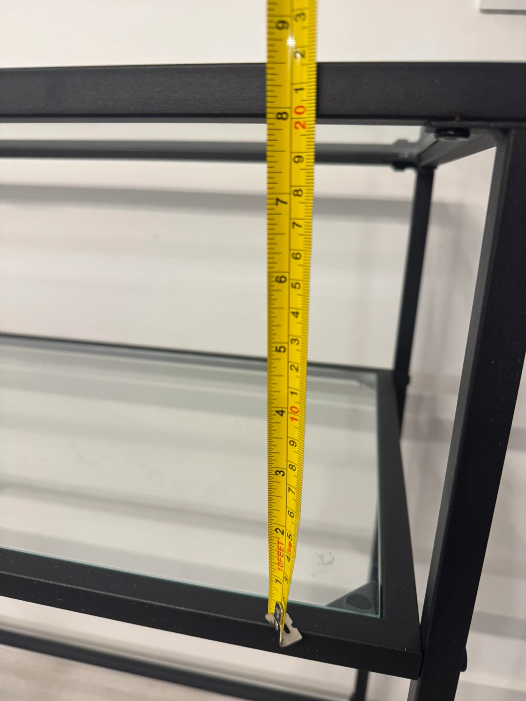 Black Metal & Glass Console Table - photo 4