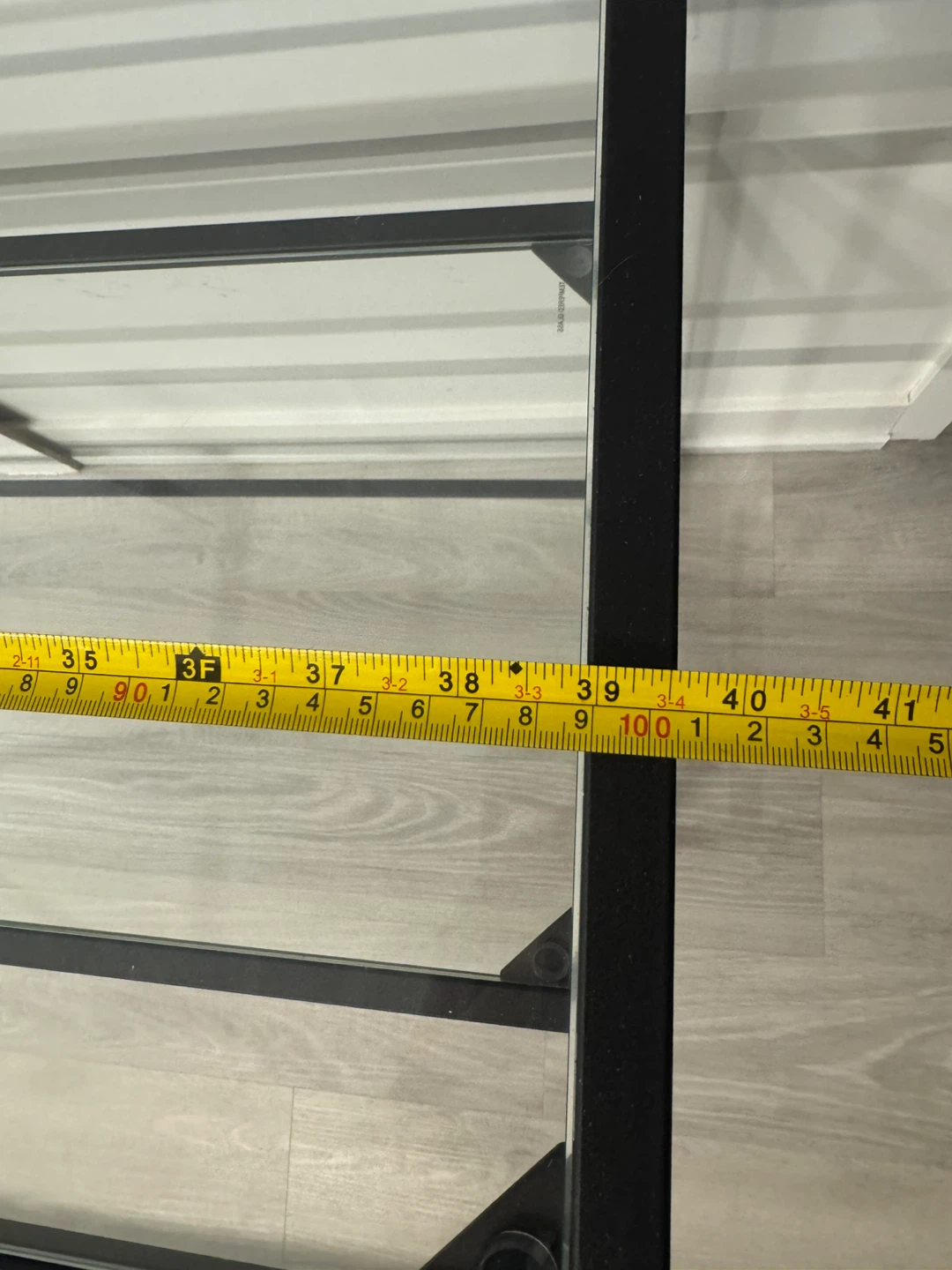 Black Metal & Glass Console Table - photo 3