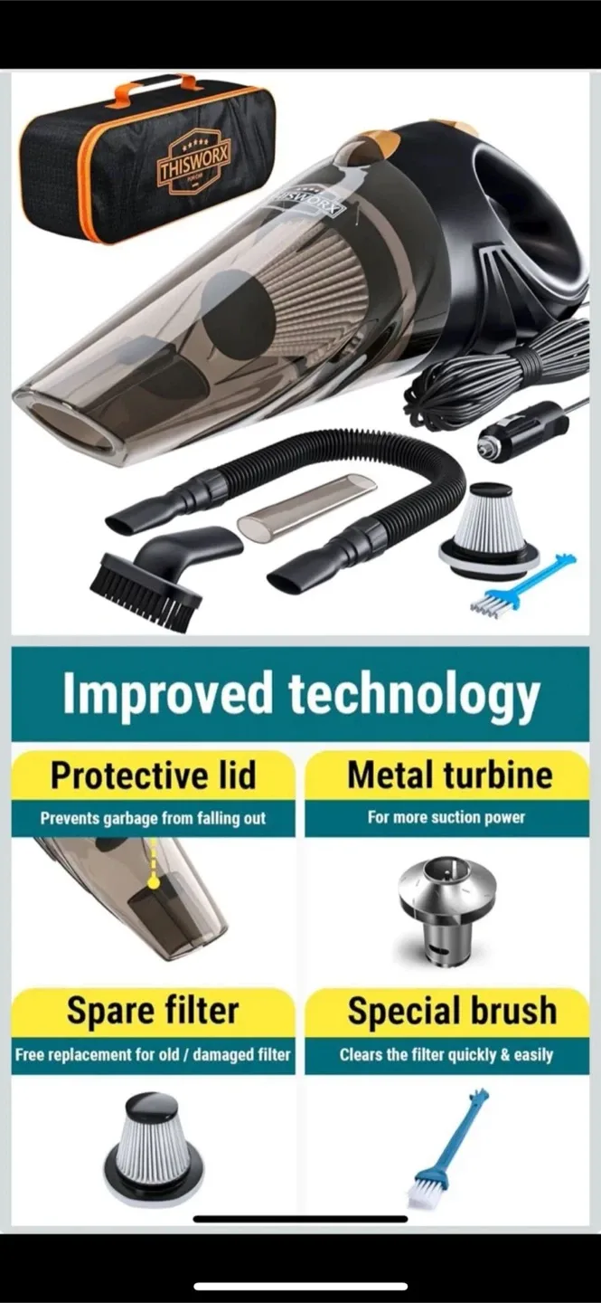 ThisWorx Car Vacuum Cleaner w/ Accessories image indicator(6)