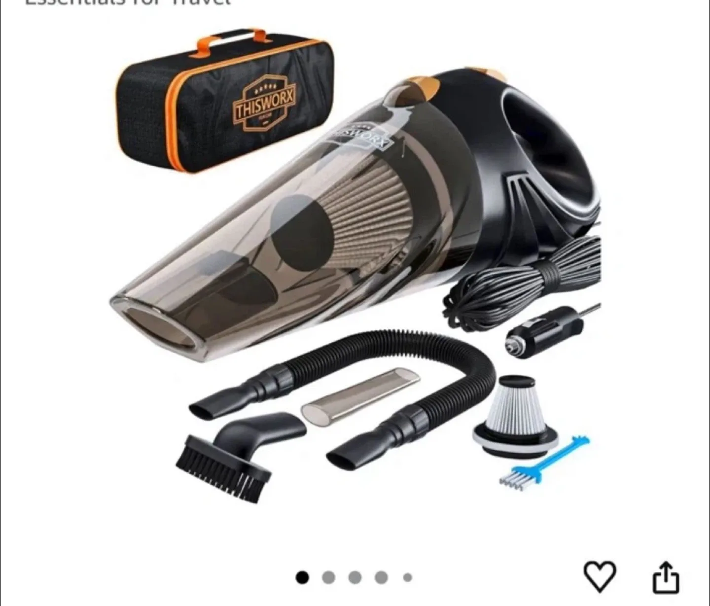 ThisWorx Car Vacuum Cleaner w/ Accessories image indicator(5)