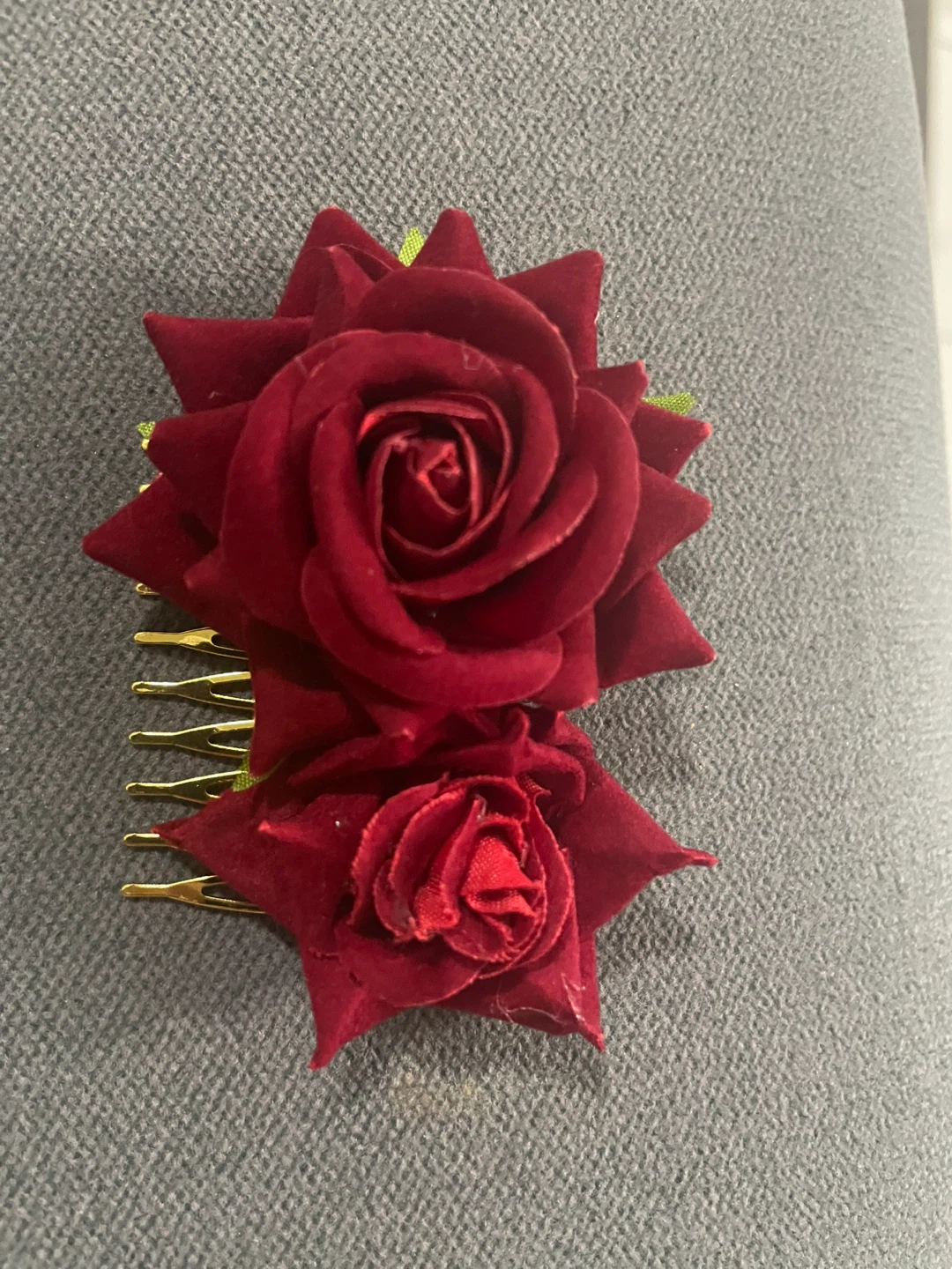 Red Rose Hair Comb