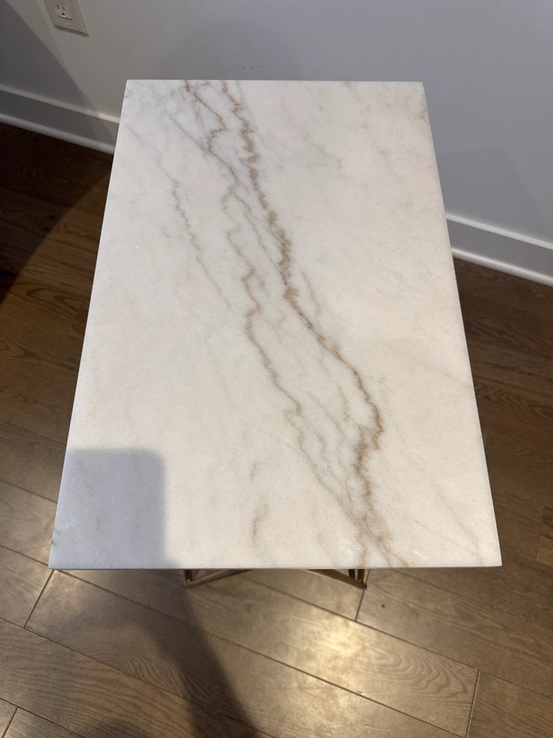 Marble Top Side Table with Gold Legs - photo 3