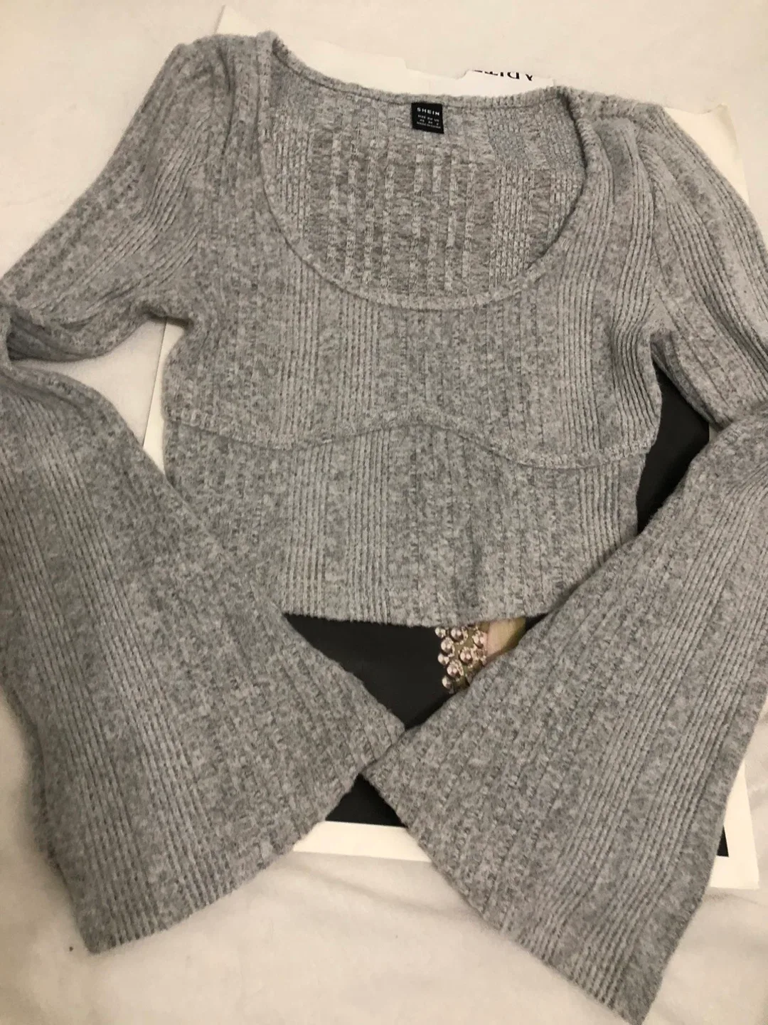 Shein new Grey Long Sleeve Top image indicator(2)