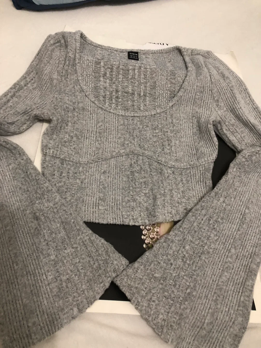 Shein new Grey Long Sleeve Top image indicator(3)