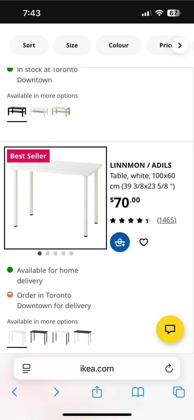 IKEA White Desk - Linnmon/Adils image indicator(3)