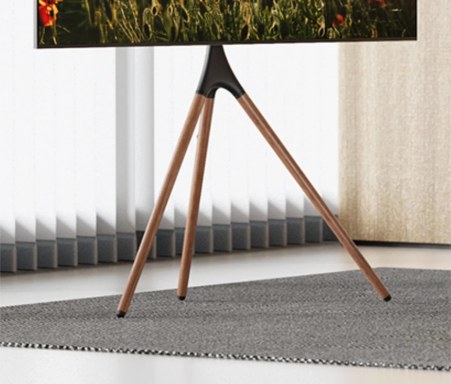 Artistic Easel Tripod TV Stand — Fits 43–65” TVs | 180° Swivel