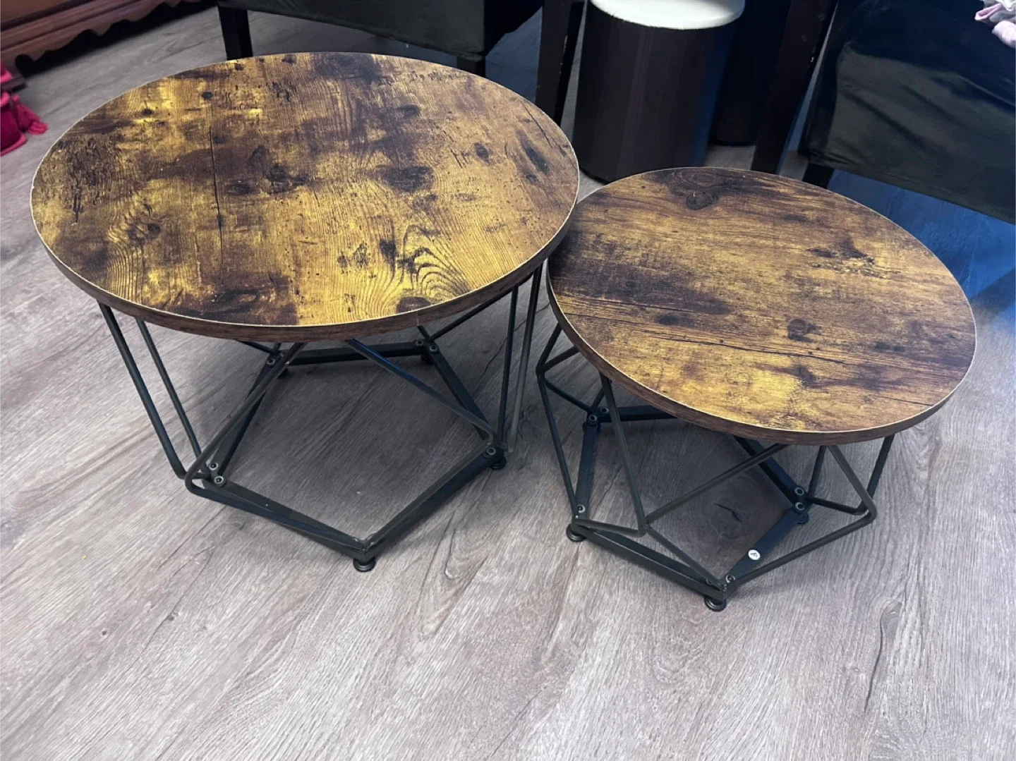 Round Coffee Tables - Set of 2