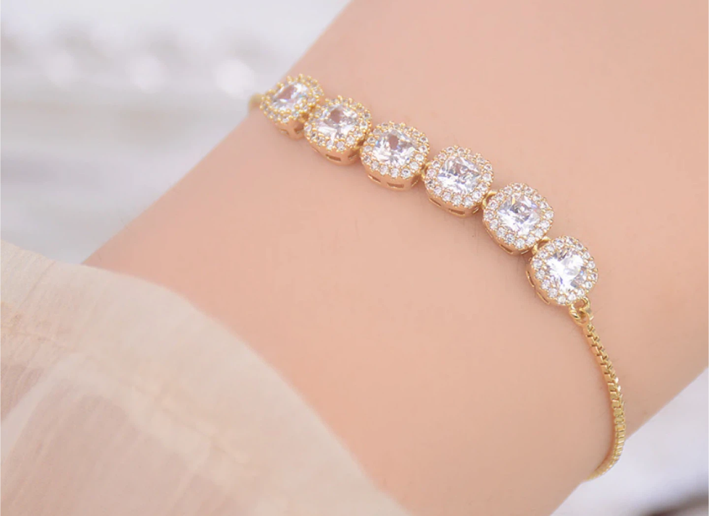 Gold Crystal Bracelet - photo 2
