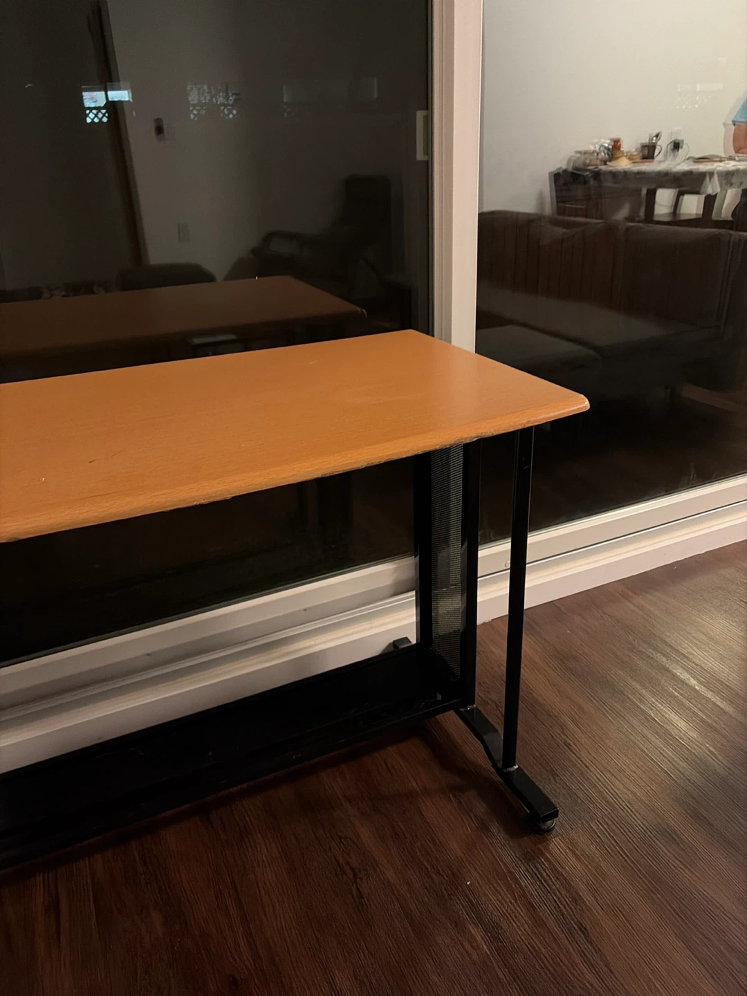 Small Desk - Wood Top, Black Frame - photo 3