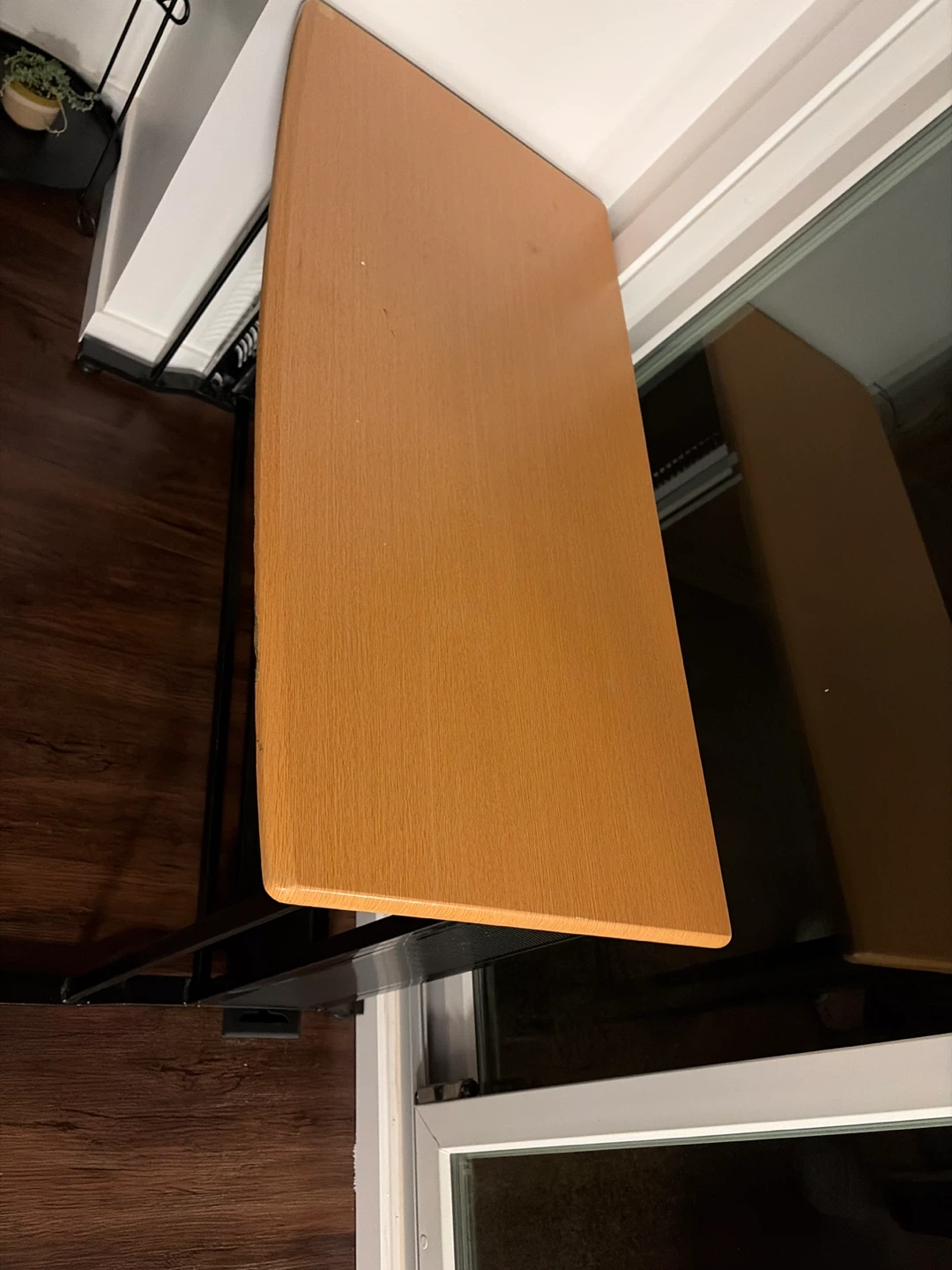 Small Desk - Wood Top, Black Frame - photo 2
