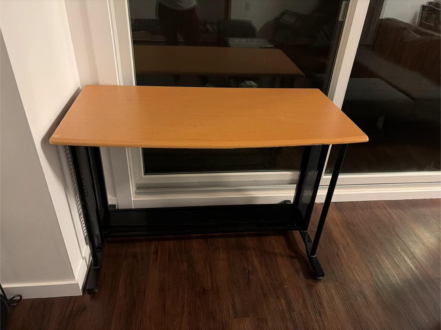Small Desk - Wood Top, Black Frame