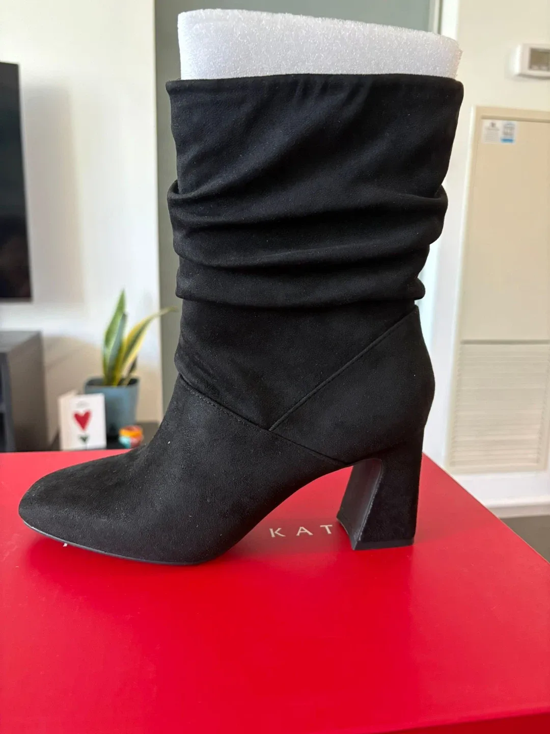 Kelly & Katie ‘Galini’ Black Microsuede Boots