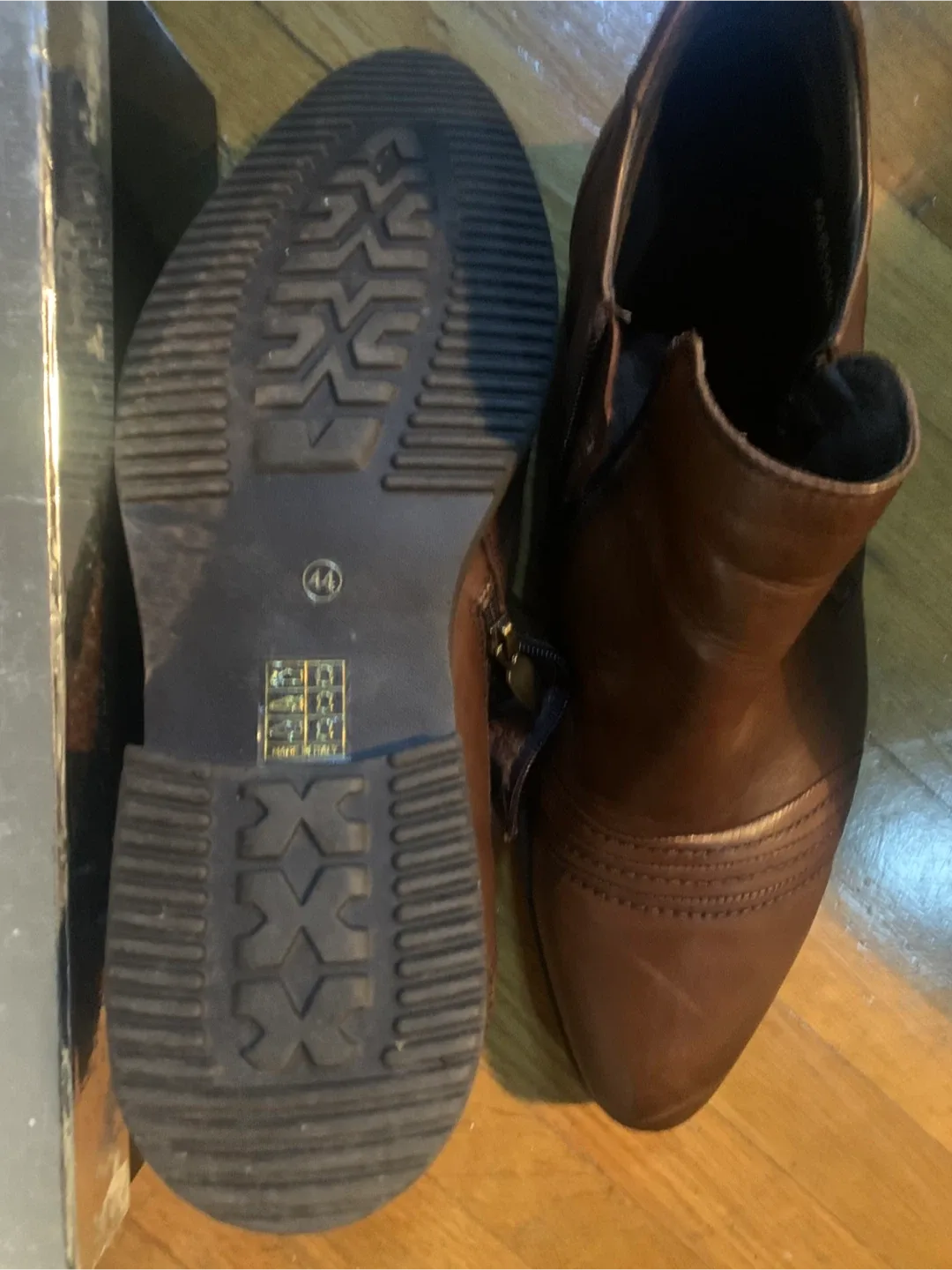 Angelo Madini Milano Brown Leather Boots (Size 44) image indicator(3)