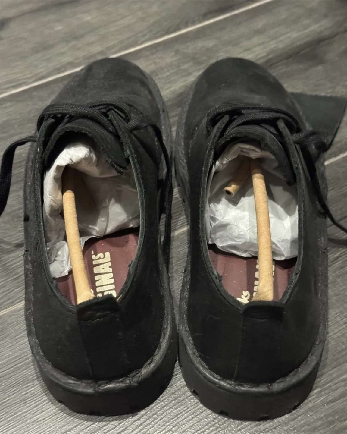 Clarks Desert Rock Lo Black Leather, Size 7.5 image indicator(4)