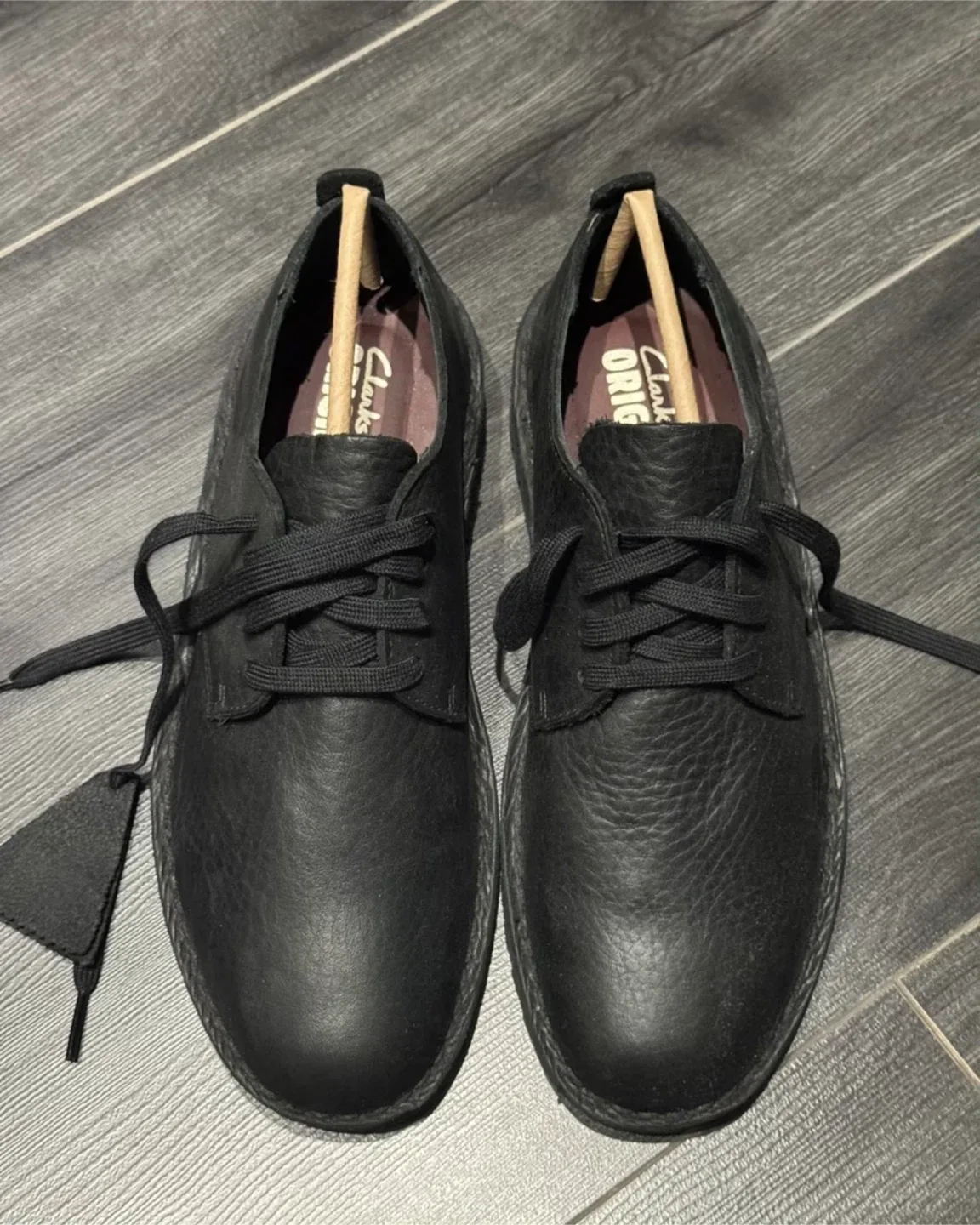 Clarks Desert Rock Lo Black Leather, Size 7.5 image indicator(3)