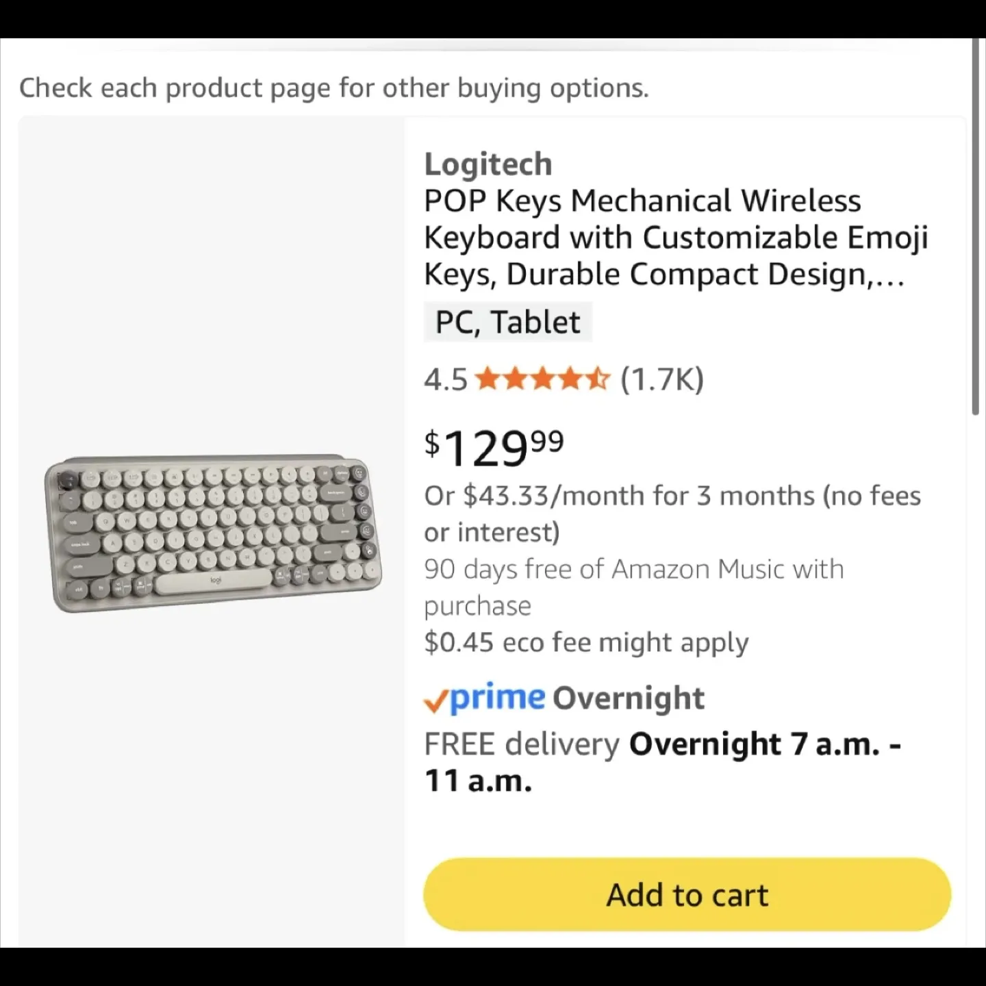 Logitech POP Keys Mechanical Wireless Keyboard image indicator(2)