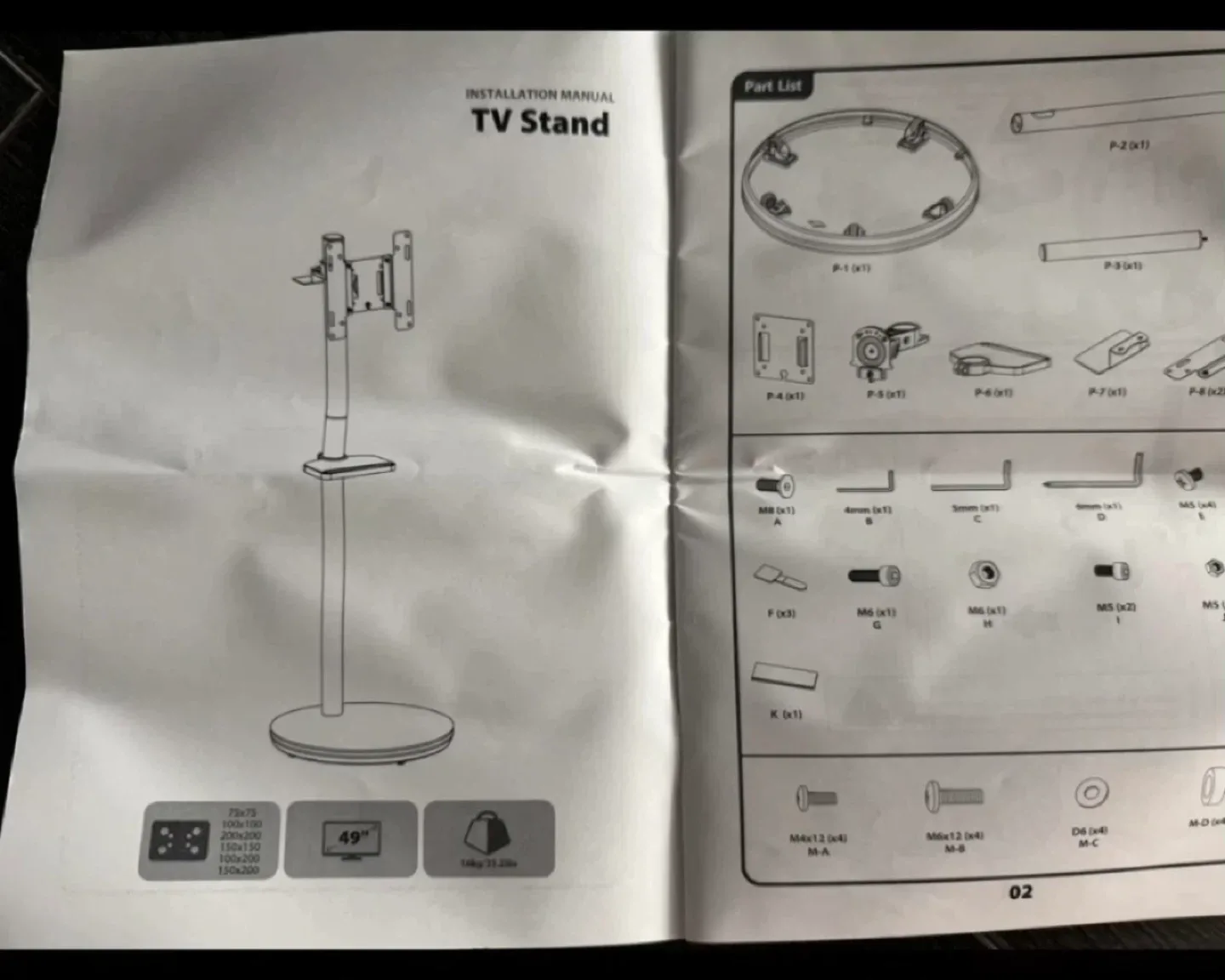 Rolling TV Stand for 13-49" Screens image indicator(4)