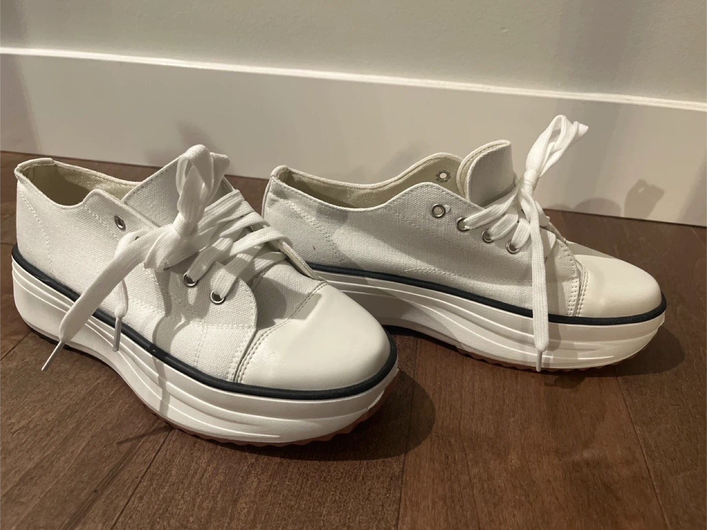 White Platform Sneakers - photo 4