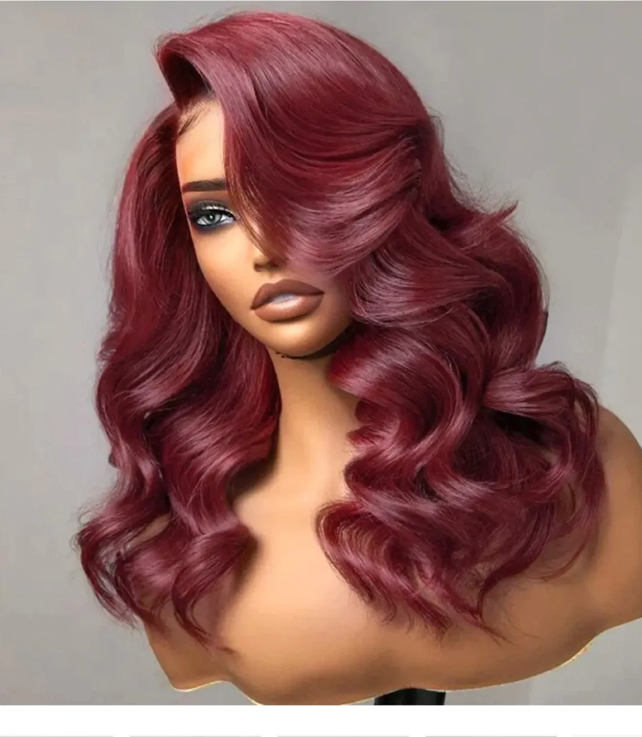 Burgundy Butterfly Haircuts Wig 200%  6×5 Wear Go Glueless Wig image indicator(3)