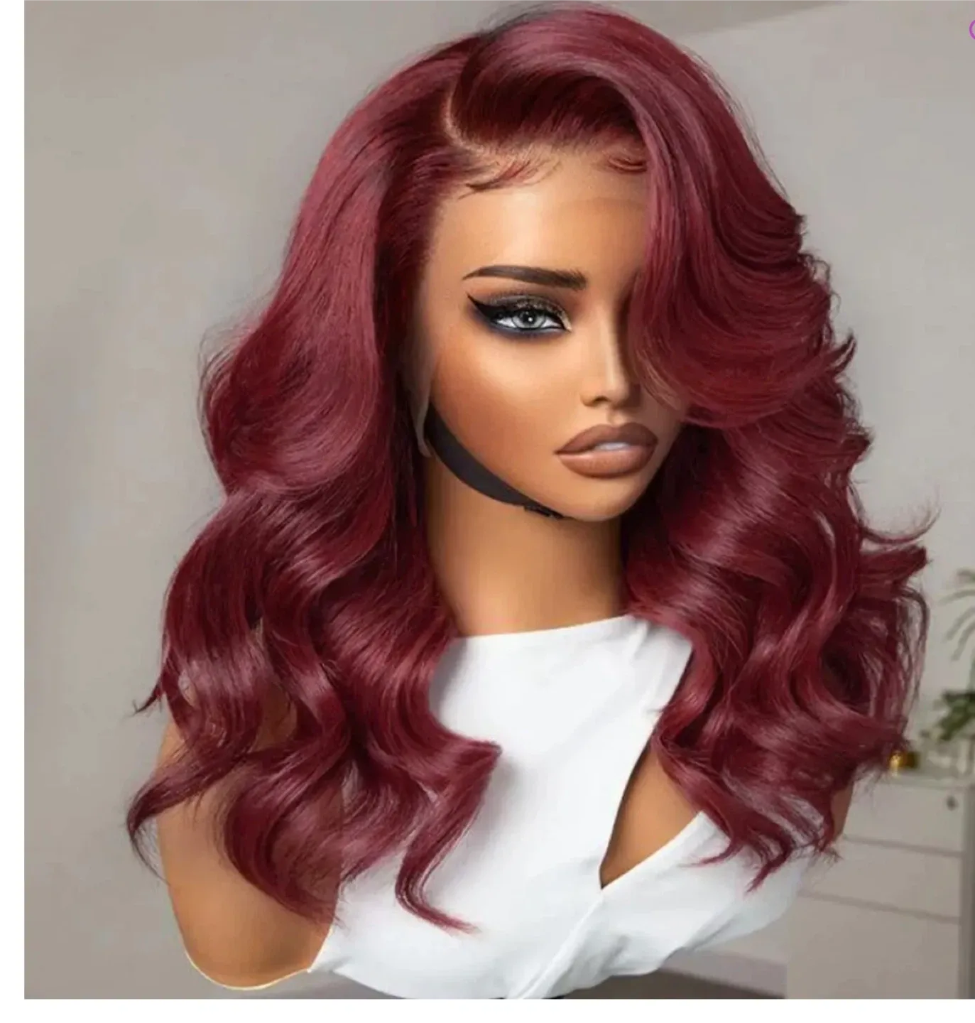 Burgundy Butterfly Haircuts Wig 200%  6×5 Wear Go Glueless Wig