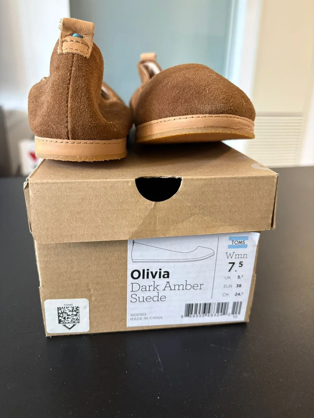 TOMS Olivia Dark Amber Suede Flats - Women's 7.5 image indicator(2)