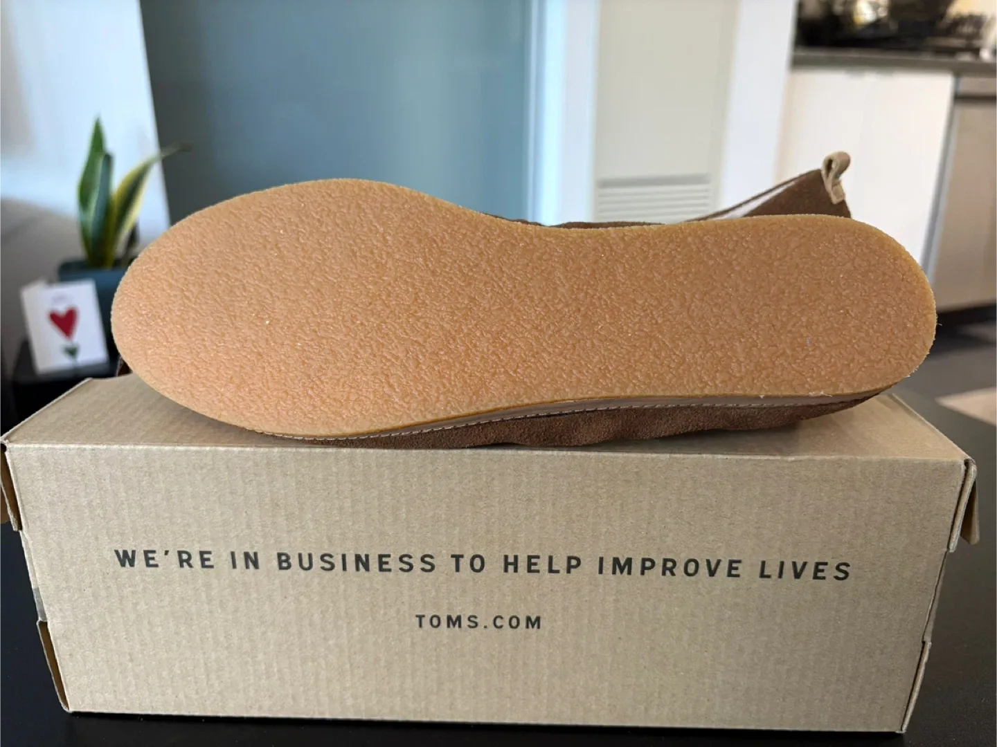 TOMS Olivia Dark Amber Suede Flats - Women's 7.5 image indicator(4)