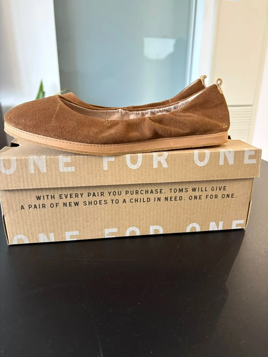 TOMS Olivia Dark Amber Suede Flats - Women's 7.5 image indicator(3)
