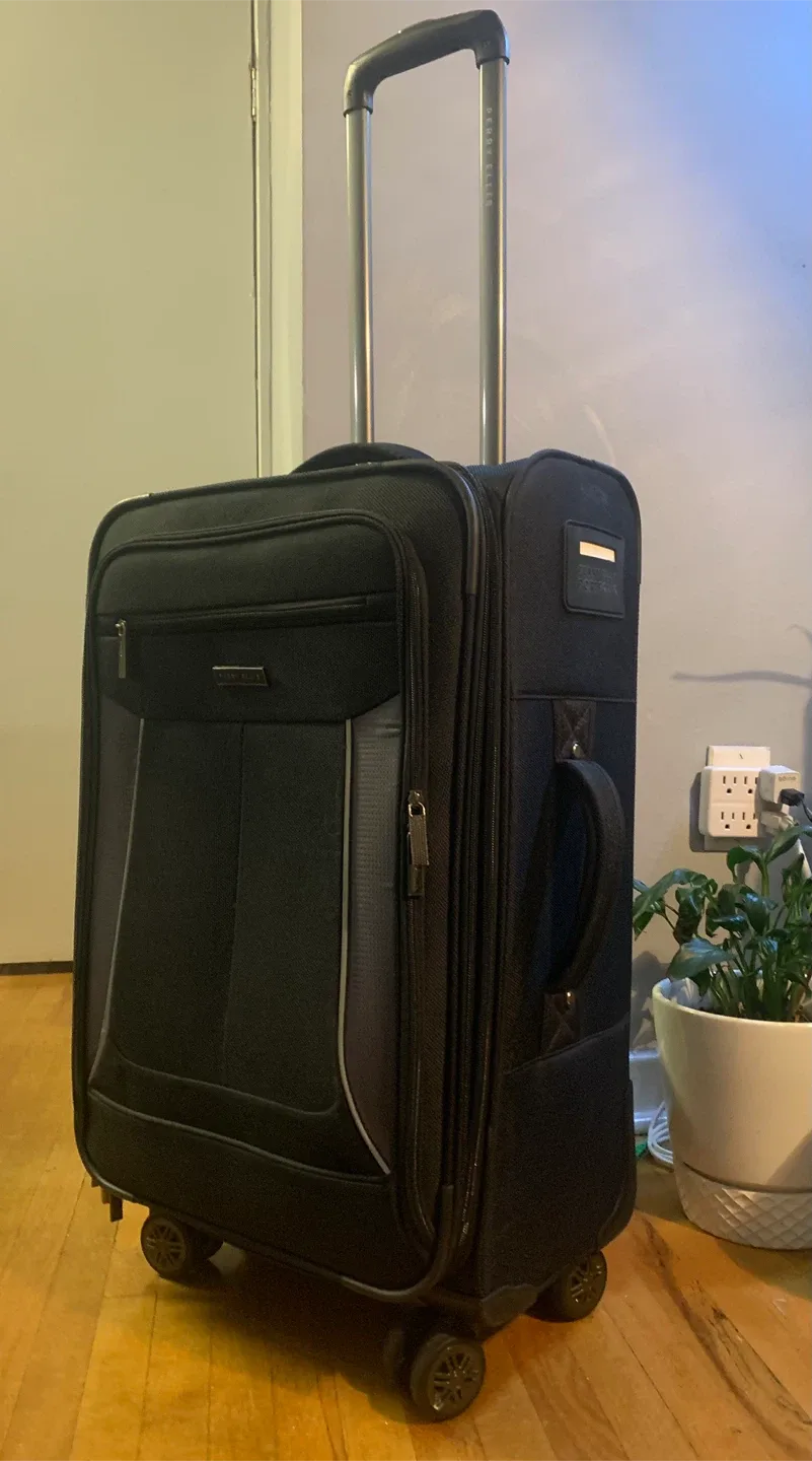 Perry Ellis Portfolio Black Carry-On Suitcase