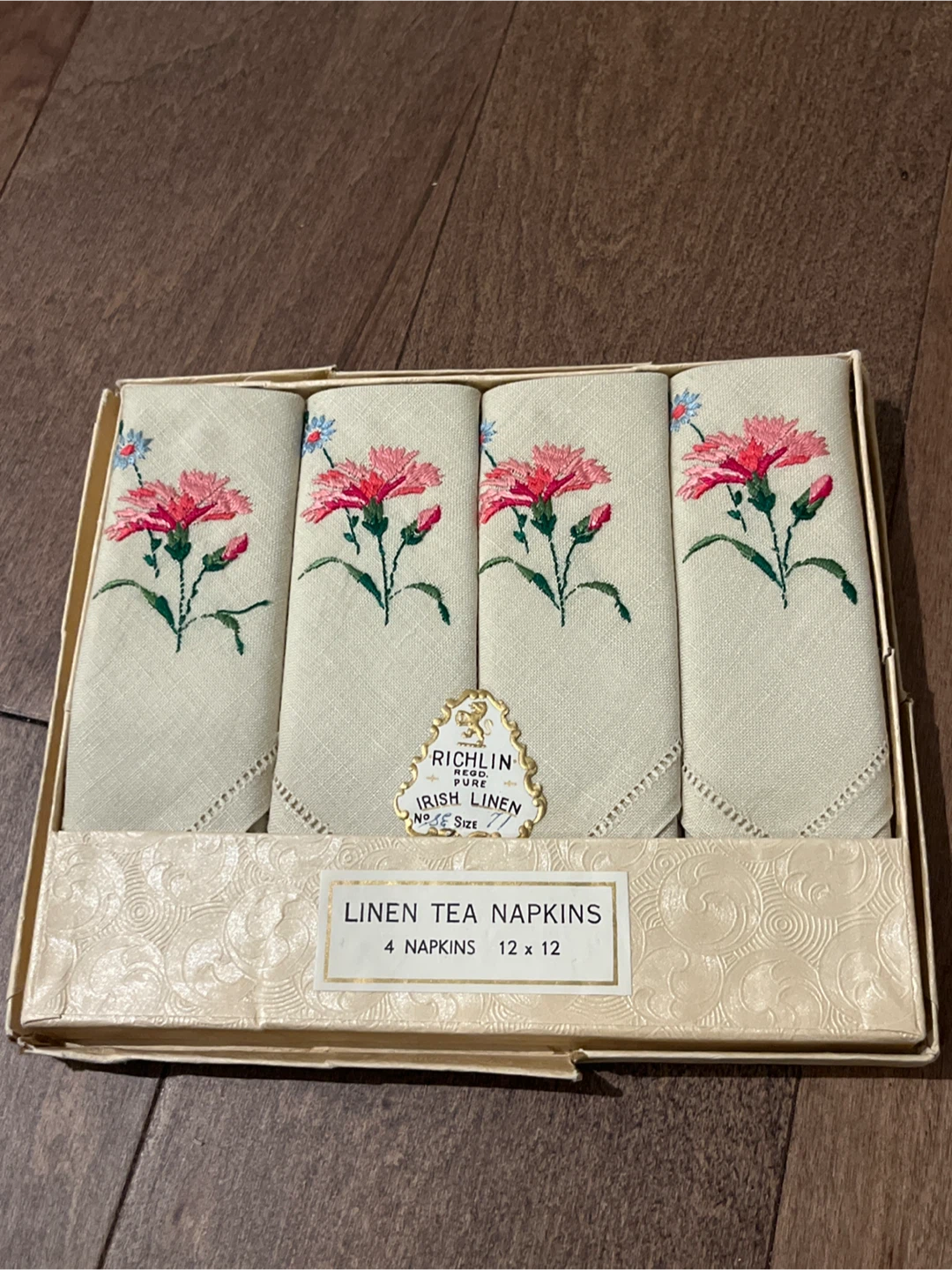 Richlin Irish Linen Tea Napkins - Set of 4