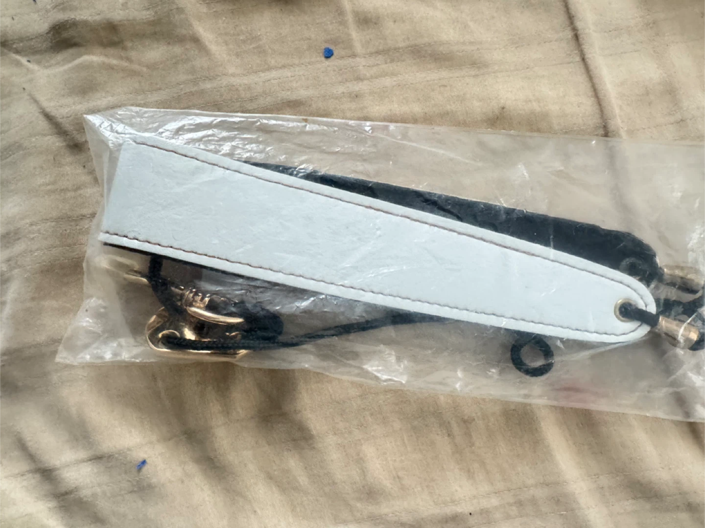 New White Leather Saxophone Neck Strap - photo 2