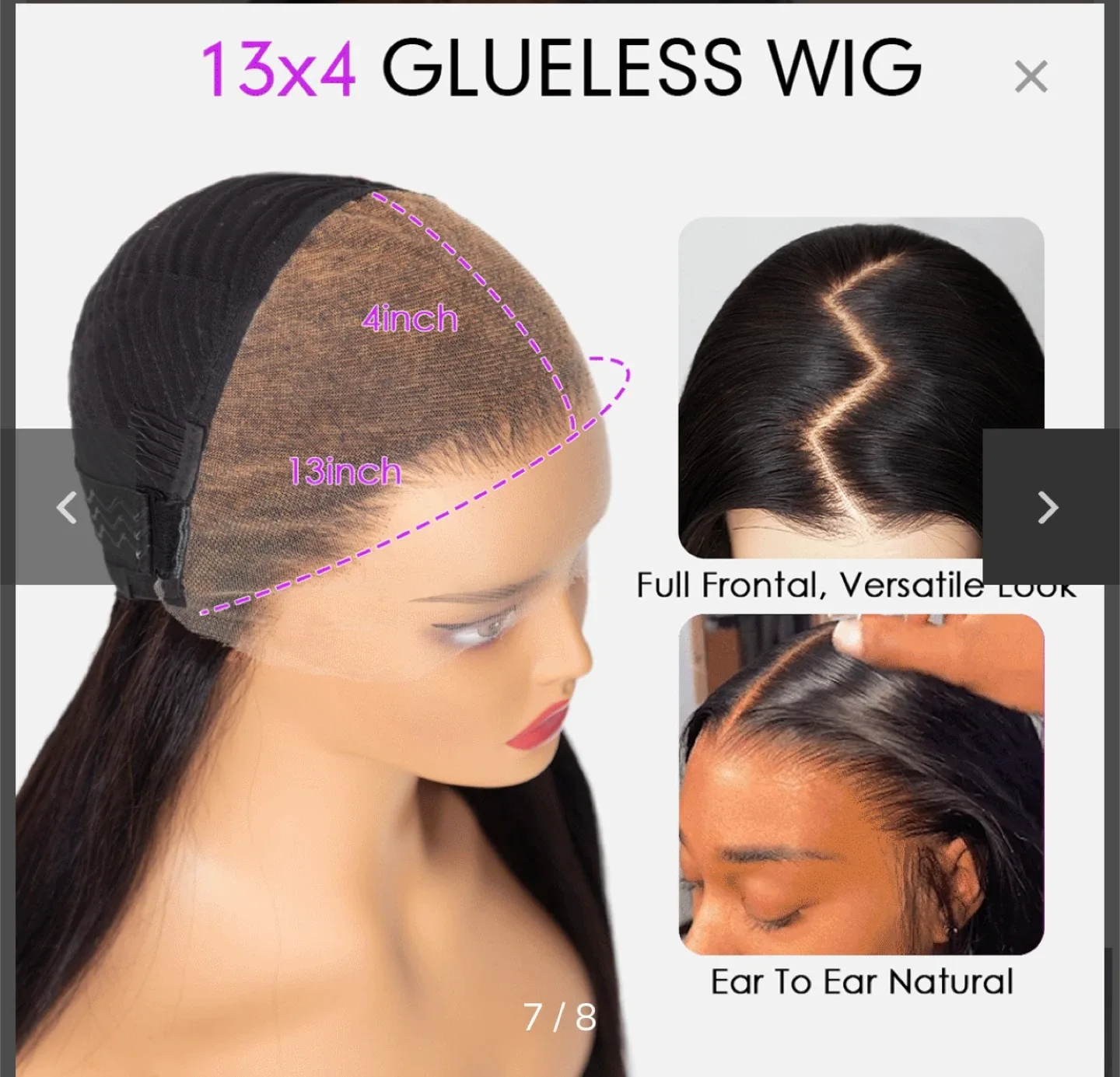 Glueless Lace Wigs Undetectable Lace Loose Wave Wig 250% Density image indicator(5)