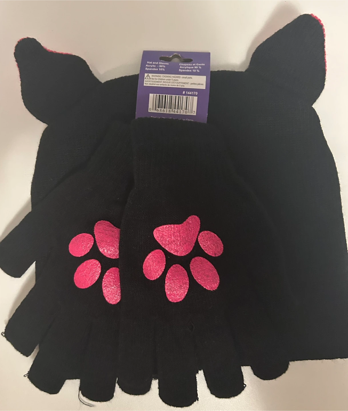 Hat and Gloves Set - Kids Black Cat - photo 2