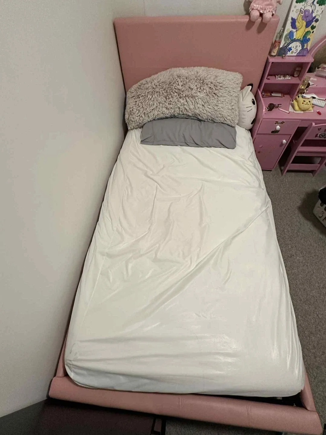 Chase Pink Vegan-Leather Twin Bed image indicator(4)