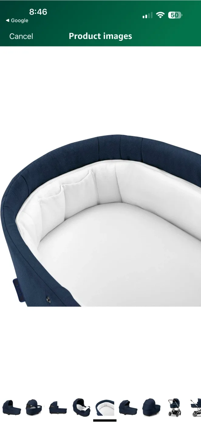 Cybex Cot S Lux 2 carry cot Bassinet - ocean Blue image indicator(10)