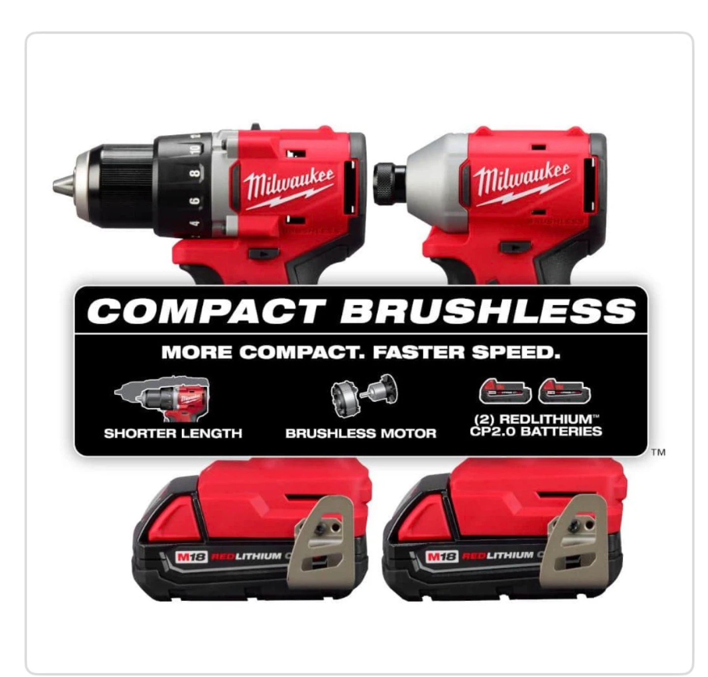 Milwaukee M18 Cordless Drill/Impact Combo Kit - Like New! - photo 4