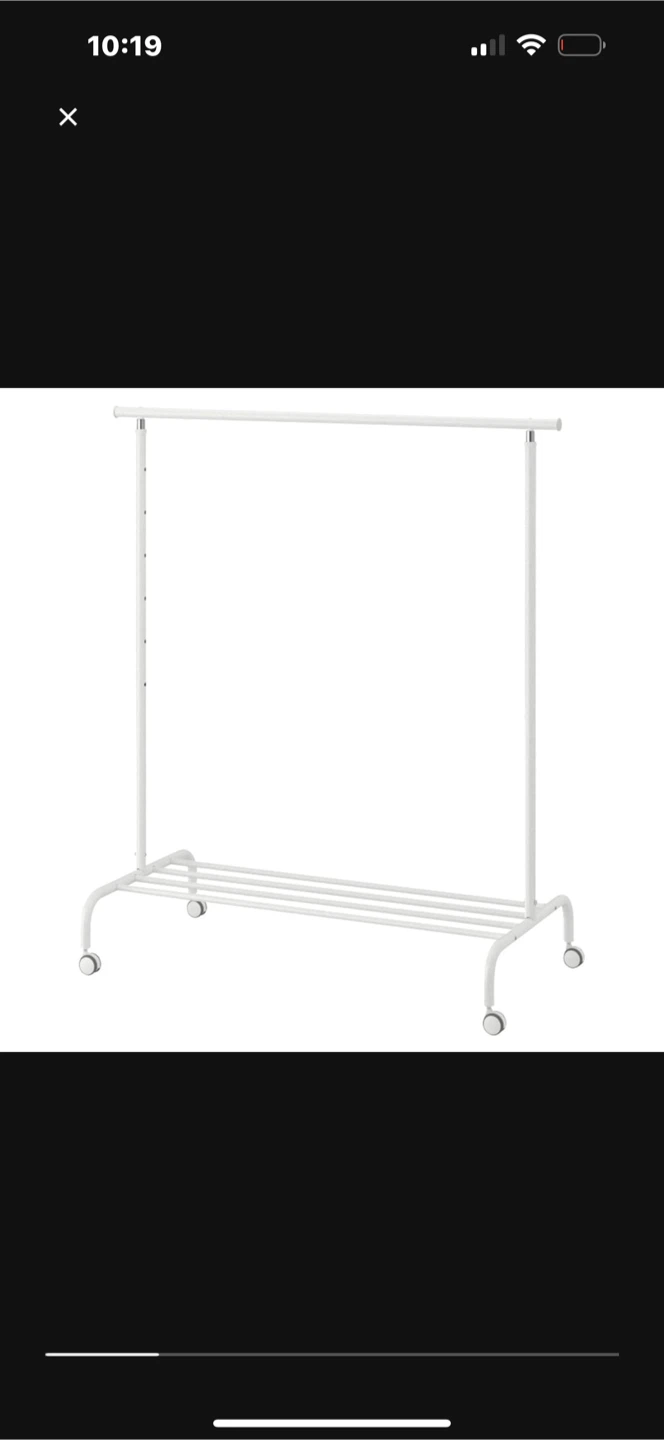 IKEA White Clothes Rack - photo 2
