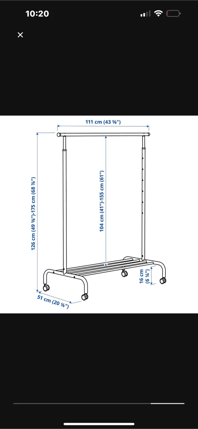 IKEA White Clothes Rack image indicator(3)