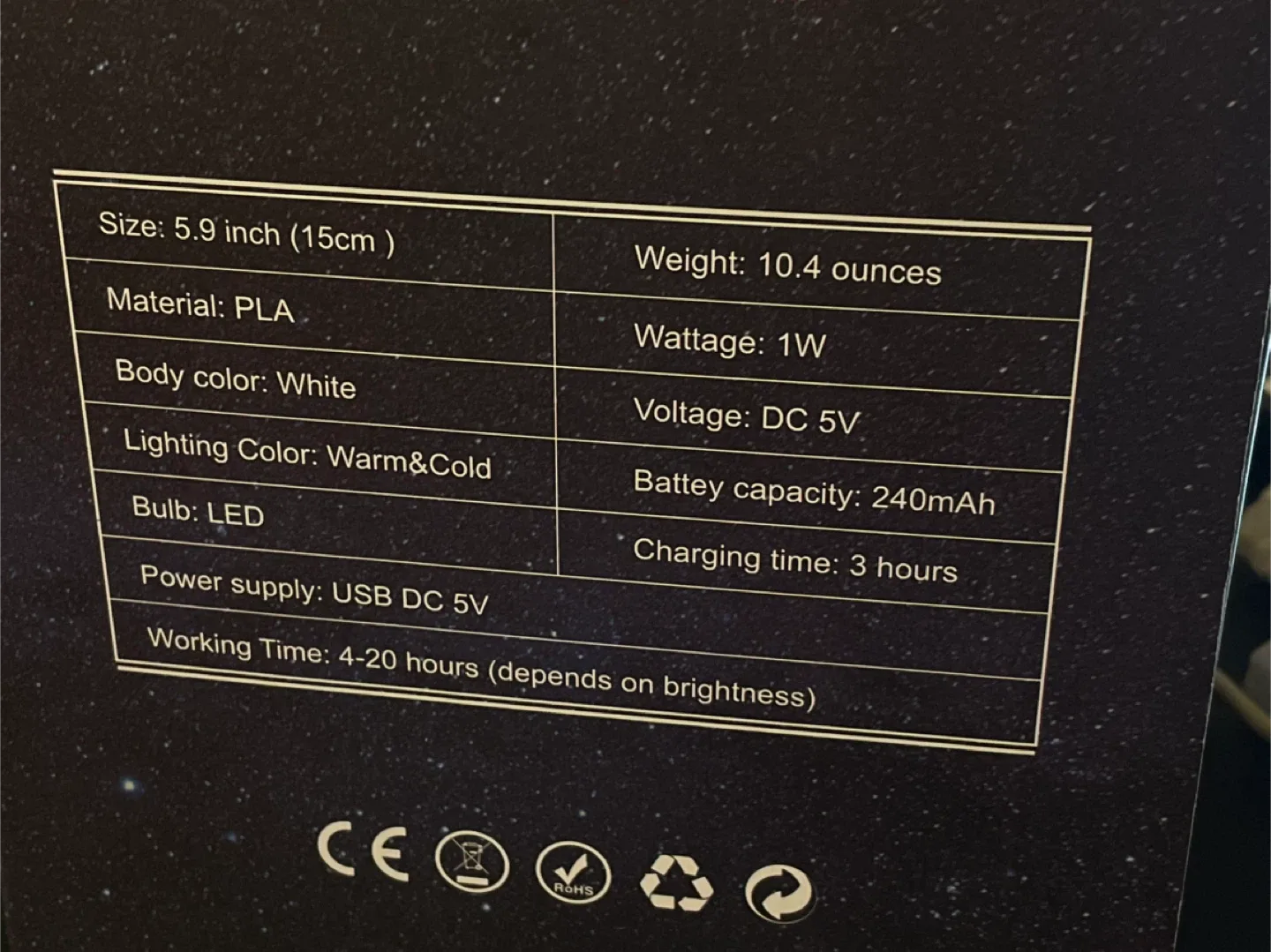 Moon Light Lamp - 5.9 inch (15cm)🌝 image indicator(3)