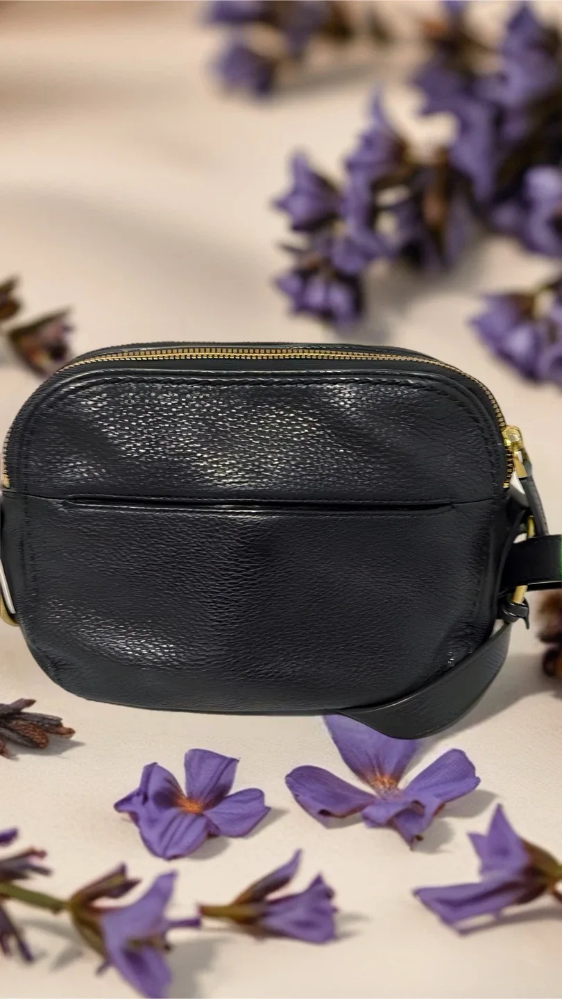 Fossil Black Leather Belt Bag