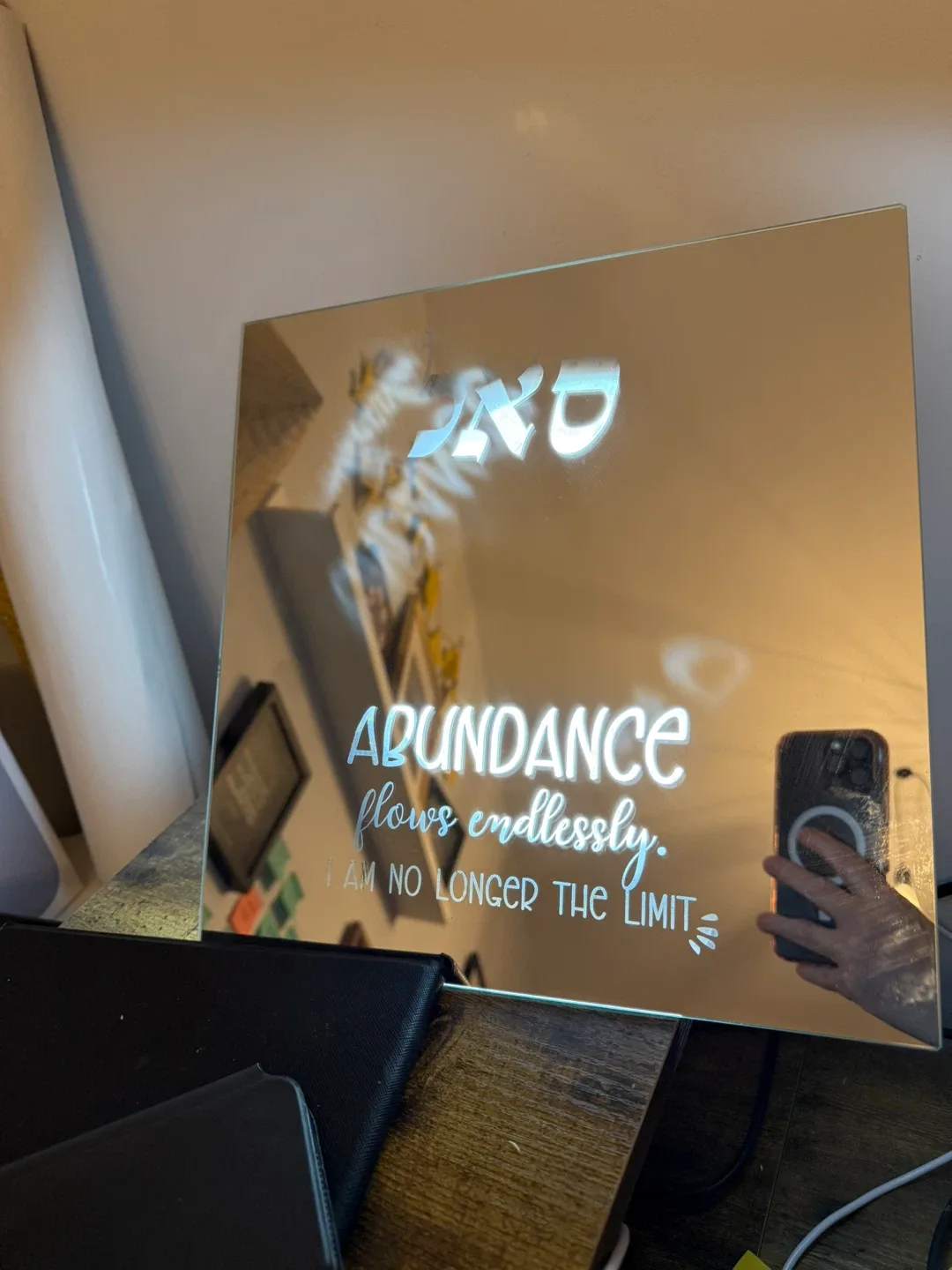 Mirror with Abundance message image indicator(2)