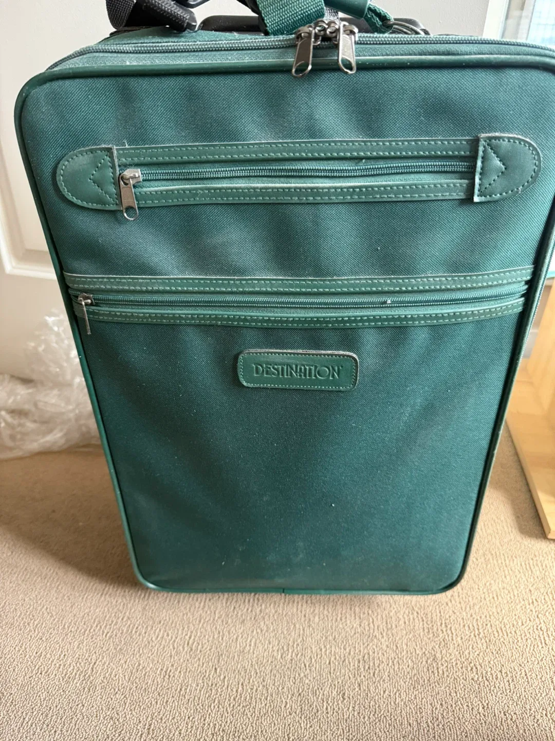 Destination Green Rolling Suitcase